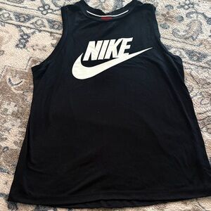 Nike Black and White Logo Tank